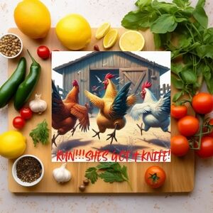 Colorful Rooster Cutting Board